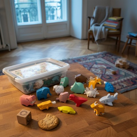 Magnetyczne zwierzaki puzzle 3D Half Toys - 24 szt. 3+