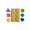 Sensoryczna tęcza - zestaw puzzli sensorycznych - dotyk, kształt - 45 el. 1+