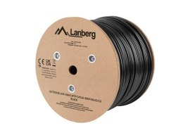 Kabel LAN Lanberg SFTP Kat.6a 305m drut outdoor CU Fluke passed czarny