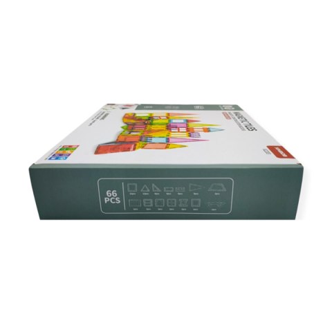Klocki magnetyczne XL 66 elementów - Magnetic Tiles 3+