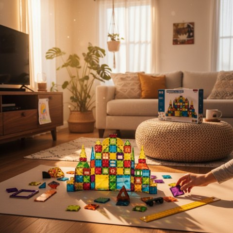 Klocki magnetyczne Magnetic Tiles 115 elementów - 3+