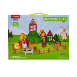 Klocki magnetyczne Magnetic Tiles Farma 46 el. - 3+