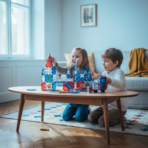 Klocki magnetyczne kosmiczne zestaw 60 elementów - 3+