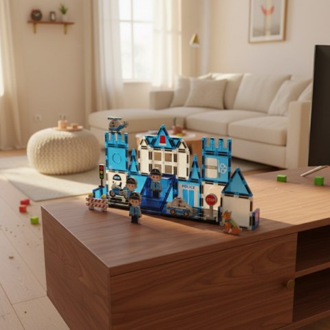 Klocki magnetyczne policja 42 el. - Magnetic Tiles 3+