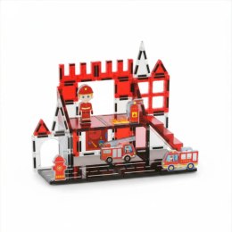 Klocki magnetyczne straż pożarna 32 el. - Magnetic Tiles 3+