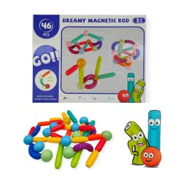 Magnetyczne pałeczki i kulki 46 el. - 3+