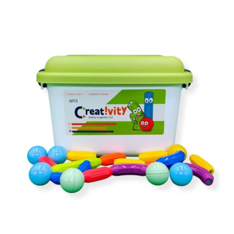 Magnetyczne pałeczki i kulki 88 el. - CreatiViti 3+