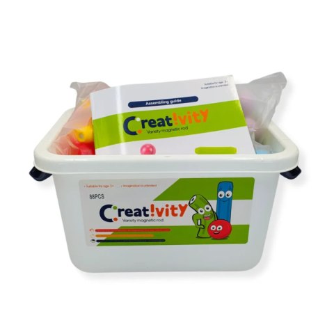 Magnetyczne pałeczki i kulki 88 el. - CreatiViti 3+