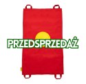 Mini chusta animacyjna 100 x 60 cm czerwona z kołem żółtym