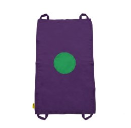 Mini chusta animacyjna 100 x 60 cm fioletowa z kołem zielonym