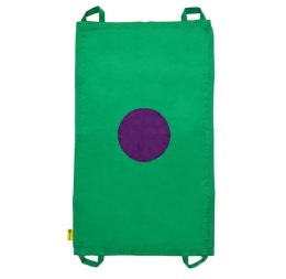 Mini chusta animacyjna 100 x 60 cm zielona z kołem fioletowym
