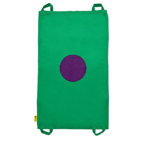 Mini chusta animacyjna 100 x 60 cm zielona z kołem fioletowym