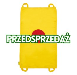 Mini chusta animacyjna 100 x 60 cm żółta z kołem czerwonym