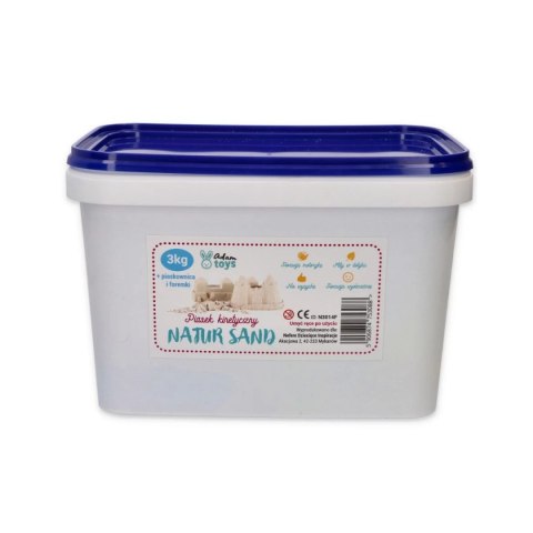 Piasek kinetyczny NaturSand 3 kg z foremkami i piaskownicą - Adam Toys 3+