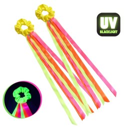 Wstążki do tańca 75 cm na rękę Neonowe UV 2 szt.
