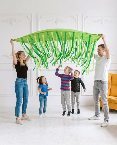 Chusta animacyjna 1,45 x 1,45 m ze wstążkami LAS