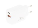 Ładowarka Movano GaN 30W USB-C PD + USB-A (white)
