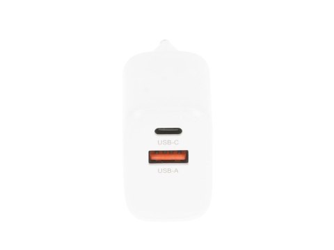 Ładowarka Movano GaN 30W USB-C PD + USB-A (white)