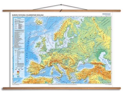 Mapa fizyczna Europy (z elementami ekologii)