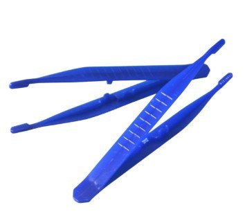 Pęseta plastikowa - niebieska