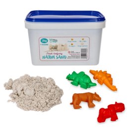 Zestaw piasek kinetyczny NaturSand 2kg + foremki dinozaury