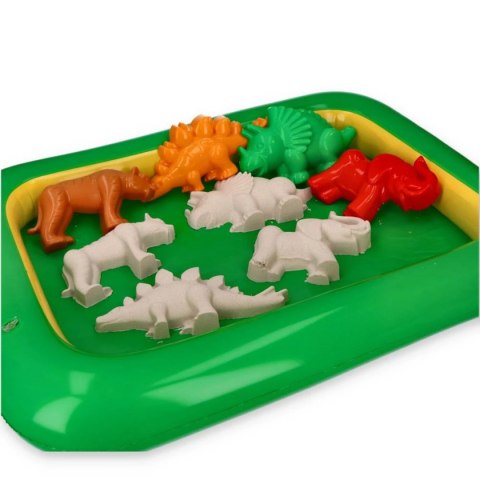Zestaw piasek kinetyczny NaturSand 2kg + foremki dinozaury