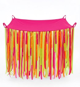 Chusta animacyjna 1,45 x 1,45 m ze wstążkami neonowymi UV