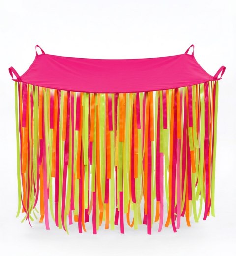 Chusta animacyjna 1,45 x 1,45 m ze wstążkami neonowymi UV