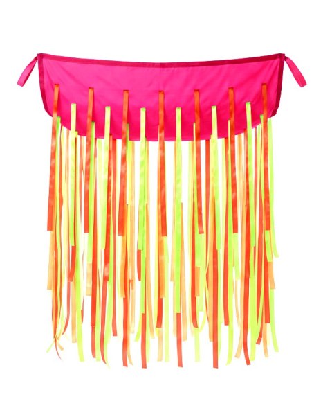 Chusta animacyjna 1,45 x 1,45 m ze wstążkami neonowymi UV