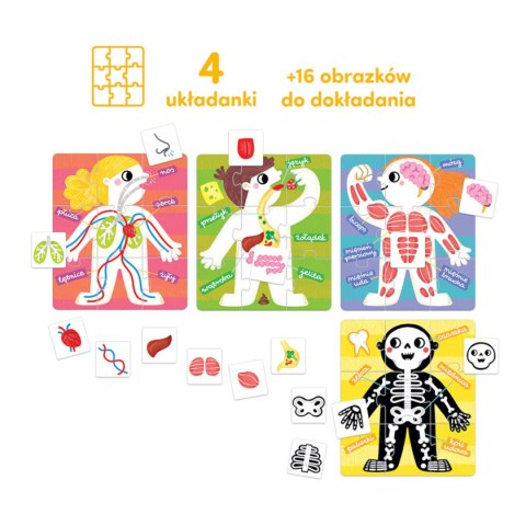 CzuCzu Puzzle Moje ciało - nauka anatomii przez zabawę 3+
