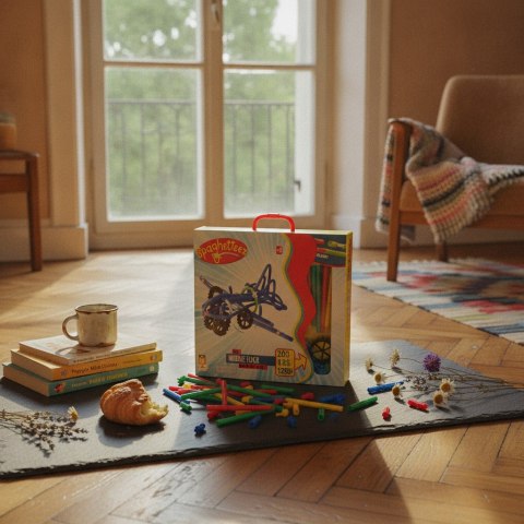 Patyczki konstrukcyjne Samolot 76 el. - Spaghetteez 5+