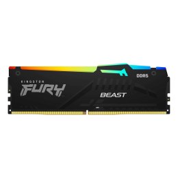 Pamięć DDR5 Kingston FURY Beast RGB 32GB (1x32GB) 5600MHz CL40 1,25V Czarna